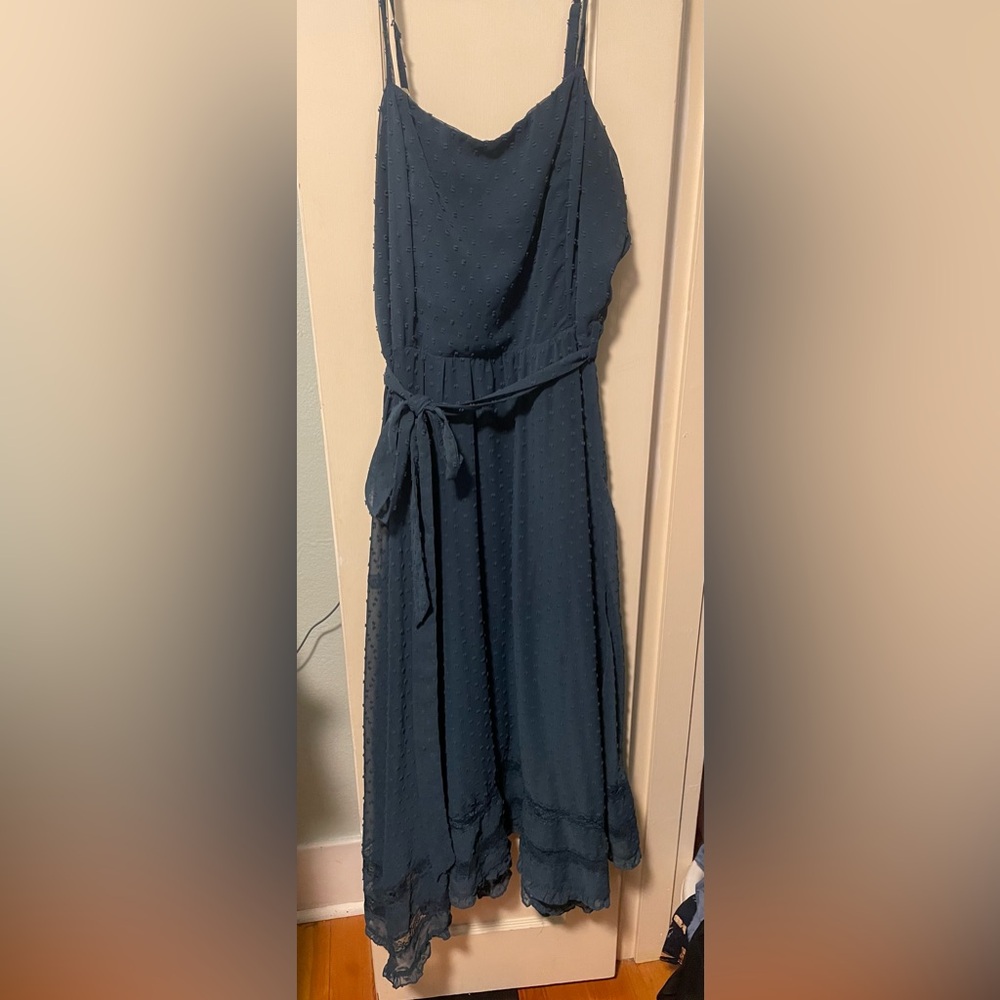 City Chic Teal/Blue Strapped Midi Dress - Picture 2 of 9